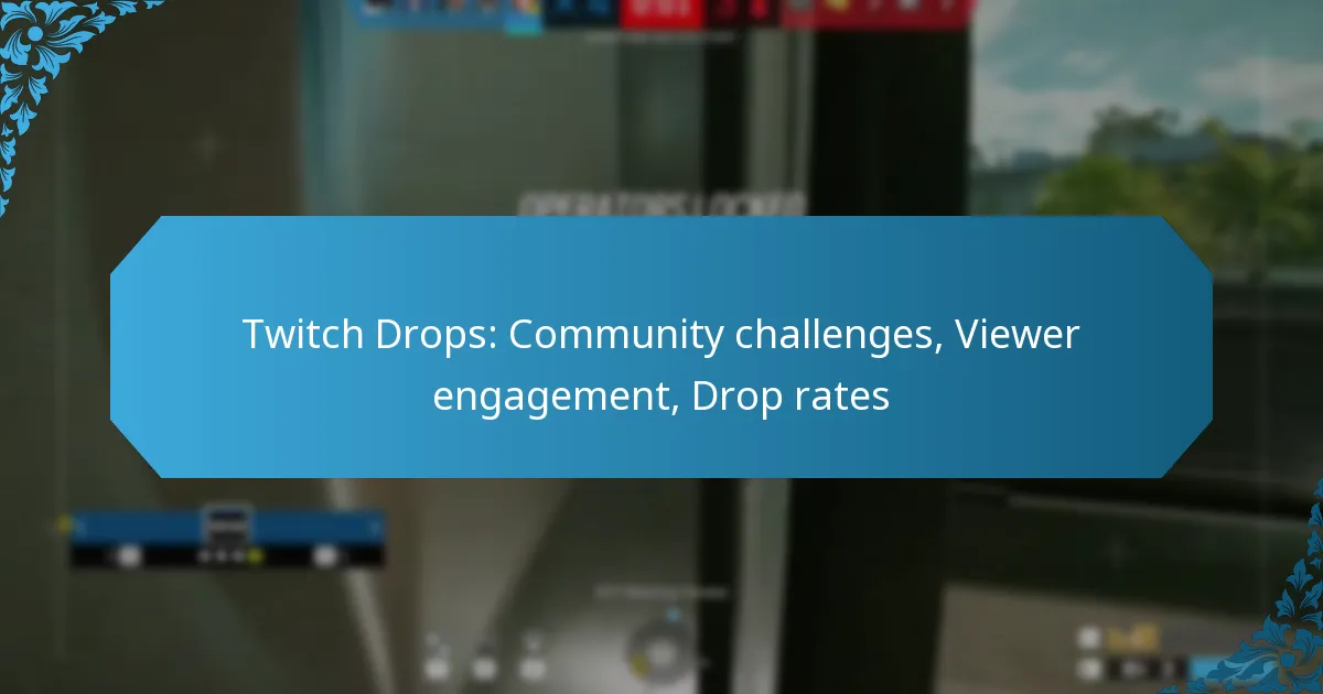 Twitch Drops: Community challenges, Viewer engagement, Drop rates