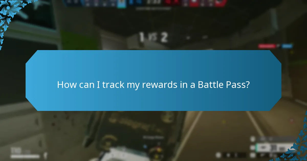 How can I track my rewards in a Battle Pass?